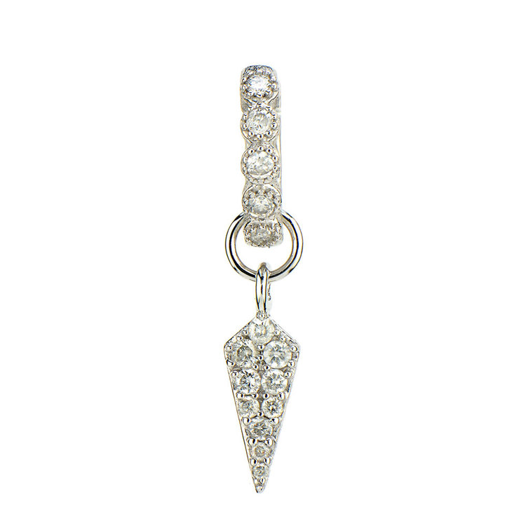 Jude Frances Petite White Gold Pave Dagger Charm
