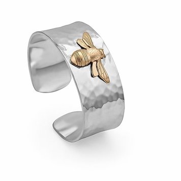 CFJ Bees 14k Gold & Sterling Silver Bombus Cuff