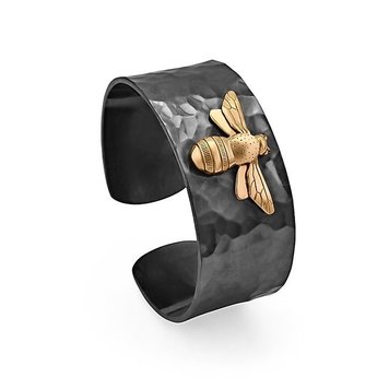 CFJ Bees Oxidized Sterling Silver & 14k Gold Bombus Cuff