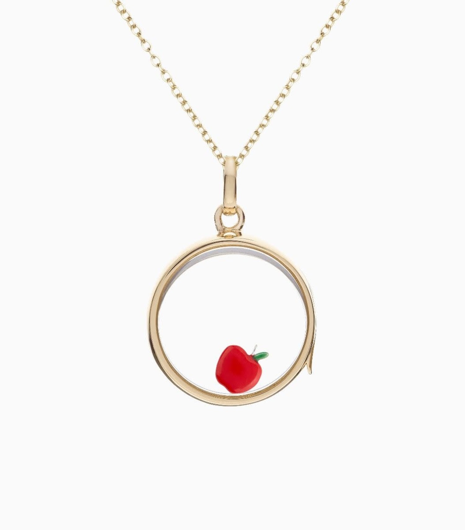 Red Ruby Apple Charm in 18k Gold - Element 79 Jewelry