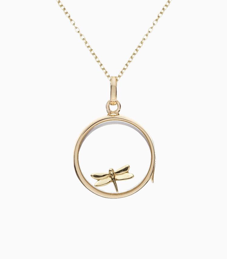 Loquet 18k Dragonfly Charm