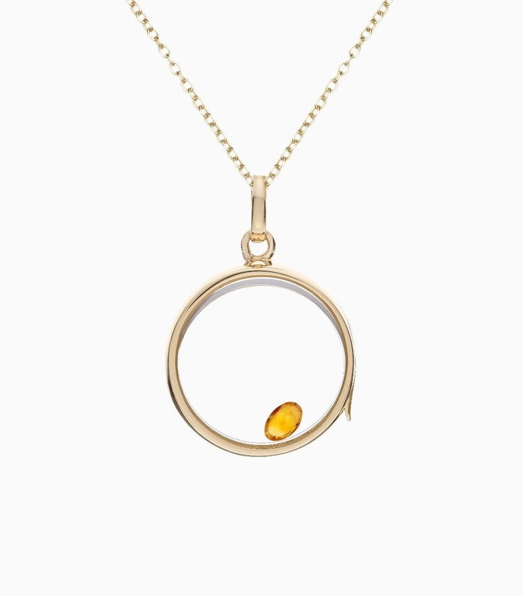 Loquet Citrine Gemstone Charm