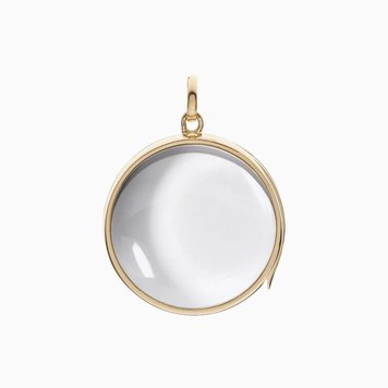 Loquet 14k Yellow Gold Large Round Locket