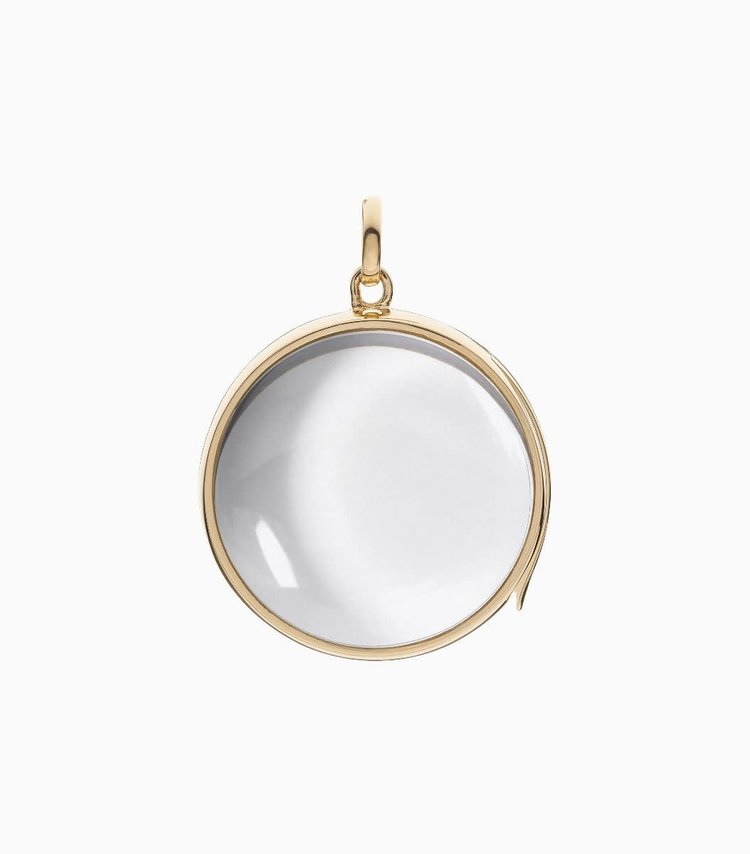 Loquet 14k Yellow Gold Large Round Locket