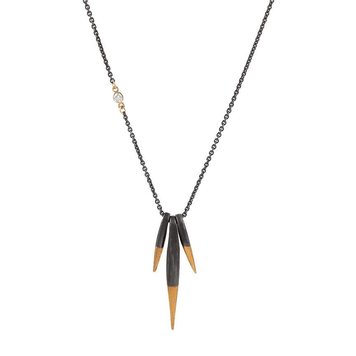 CFJ Fusion Triple Quill with Diamond Pendent Necklace