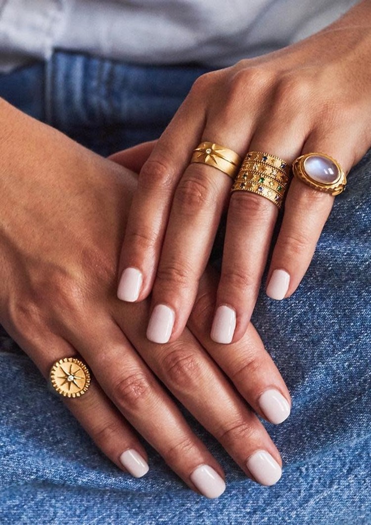Pamela Zamore / Gold Moonstone and Star Diamond Ring