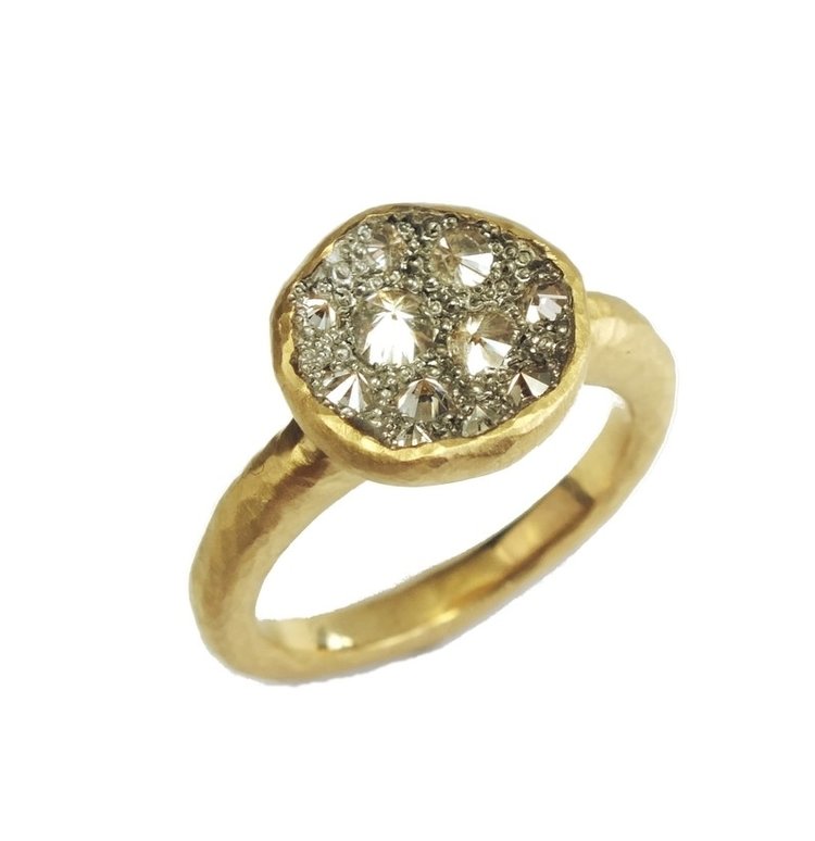 TAP Crater Set Gold and Diamond Ring