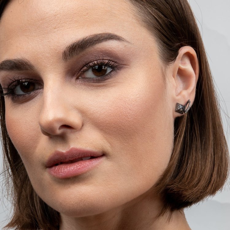 Dana Bronfman 3D Oculus Marquise Stud Earrings