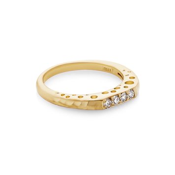 Dana Bronfman Oculus Yellow Gold Bar Stack Ring