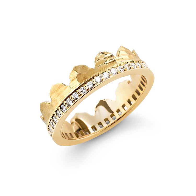Dana Bronfman Yellow Gold Agra Diamond Eternity Band