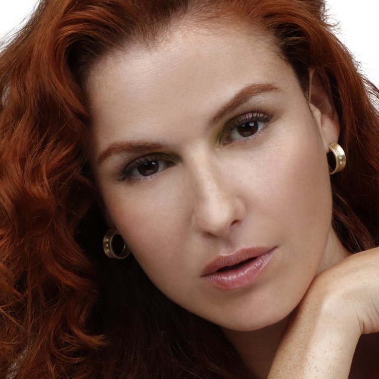 Dana Bronfman Convex Gold Hoop Earrings