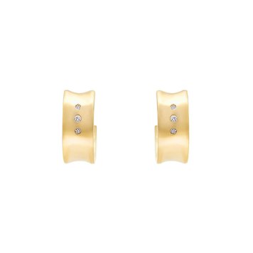 Dana Bronfman Convex Gold Hoop Earrings