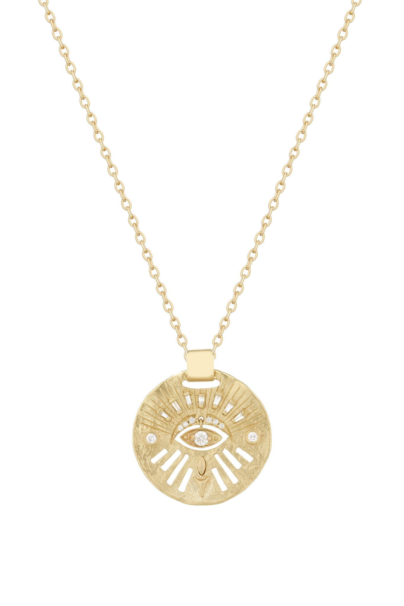 Gold Medal Eye Necklace in 14k Gold | Element 79 Jewelry