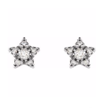 Elements by E79 Diamond Star Single Stud Earring