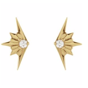 Elements by E79 Starburst Stud Earrings Pair