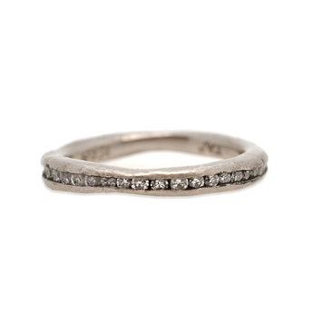 TAP Irregular Channel Set Diamond Band Platinum