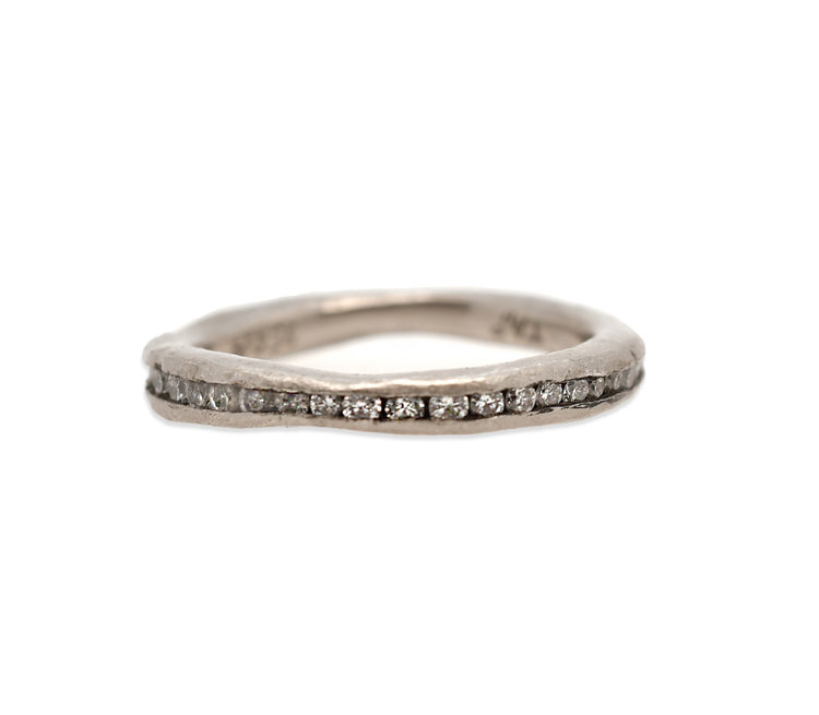 TAP Irregular Channel Set Diamond Band  Platinum