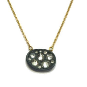 TAP Oxidized Silver and Diamond Necklace