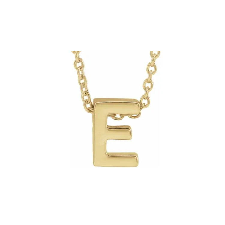 Elements by E79 Initial E Pendant Slide Necklace