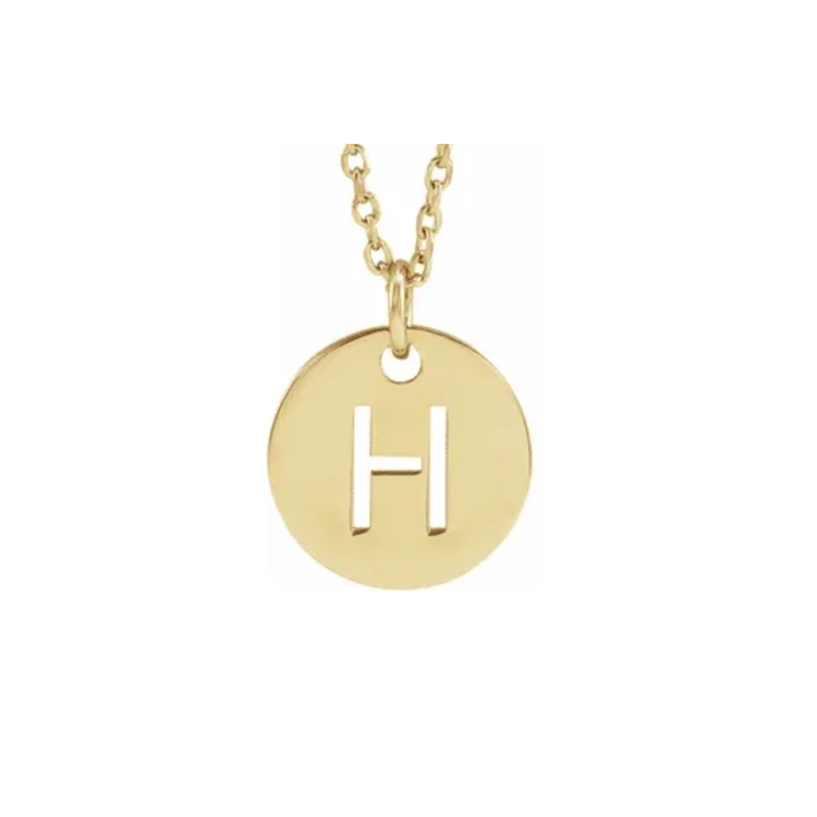 Elements by E79 Initial H Dangle Necklace