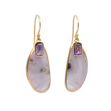 Margaret Solow Sapphire & Amethyst Earrings