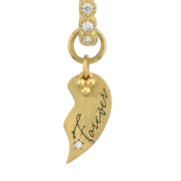Jude Frances Half Heart "Forever" Charm