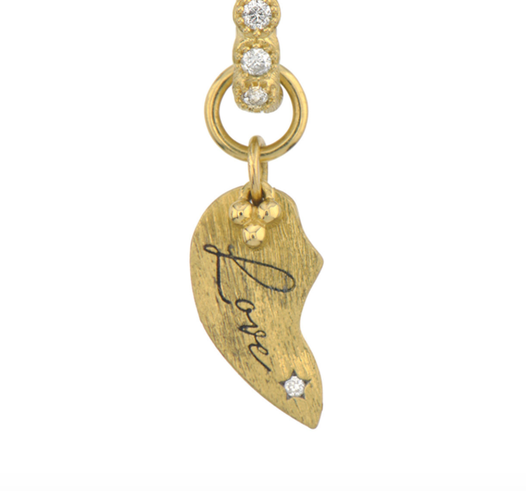 Jude Frances Half Heart "LOVE" Single Charm