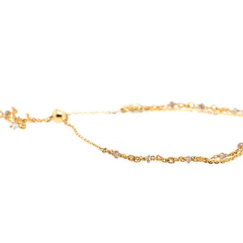 Elements by E79 Gold and Diamond Chain Bracelet