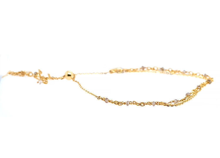 Elements by E79 Gold and Diamond Chain Bracelet