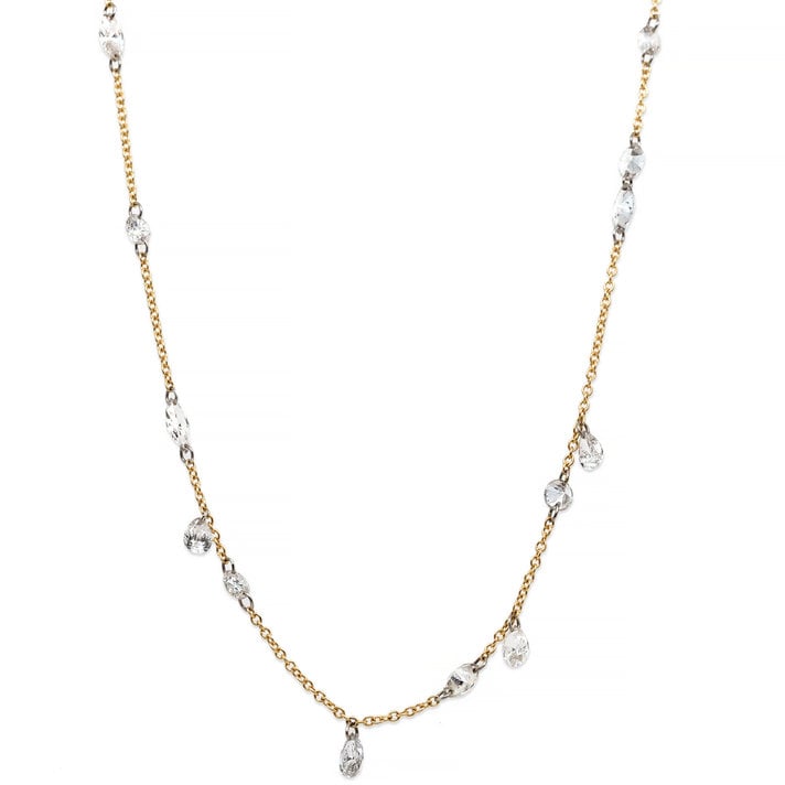 アクセサリー 19SO 24/7 18k necklace 18K GOLD PLATED DIAMOND CUT LINK CHAIN NECKLACE 24