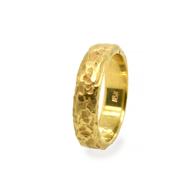 TAP Men's Liquid Texture Gold Band
