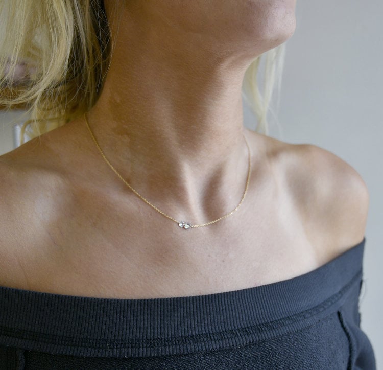 TAP Double Round Free Set Diamond Necklace