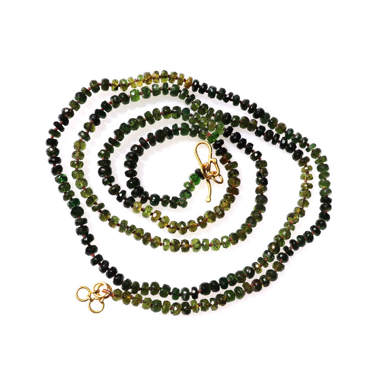 Lena Skadegard Chrome Diopside Beaded Necklace