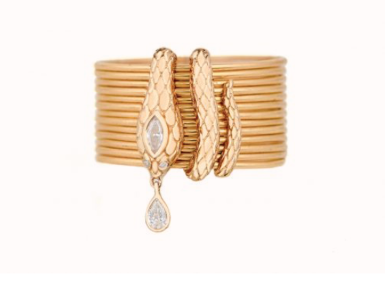 Celine d'Aoust Multi Band Cobra Diamond Ring