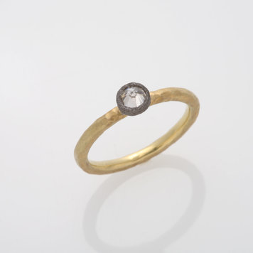 TAP 18k Yellow Gold Inverted Diamond Solitaire Ring