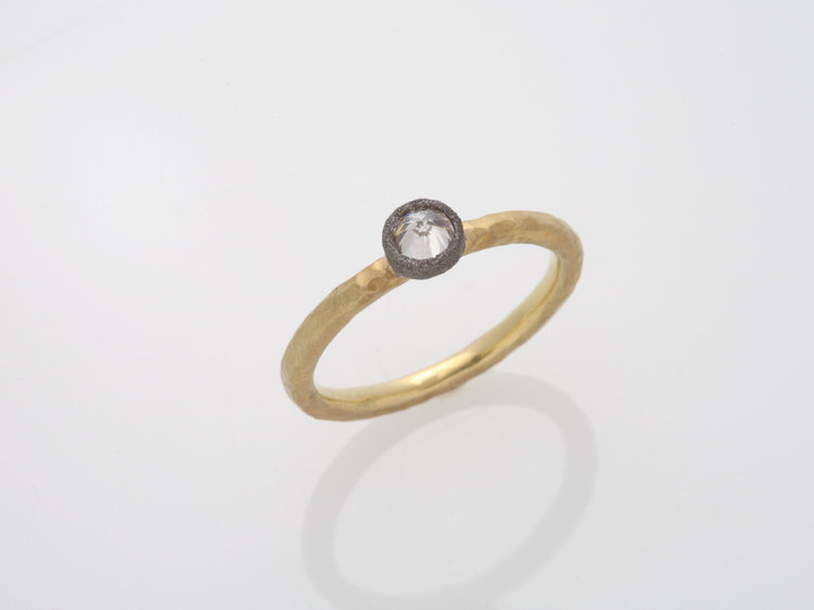 TAP 18k Yellow Gold Inverted Diamond Solitaire Ring