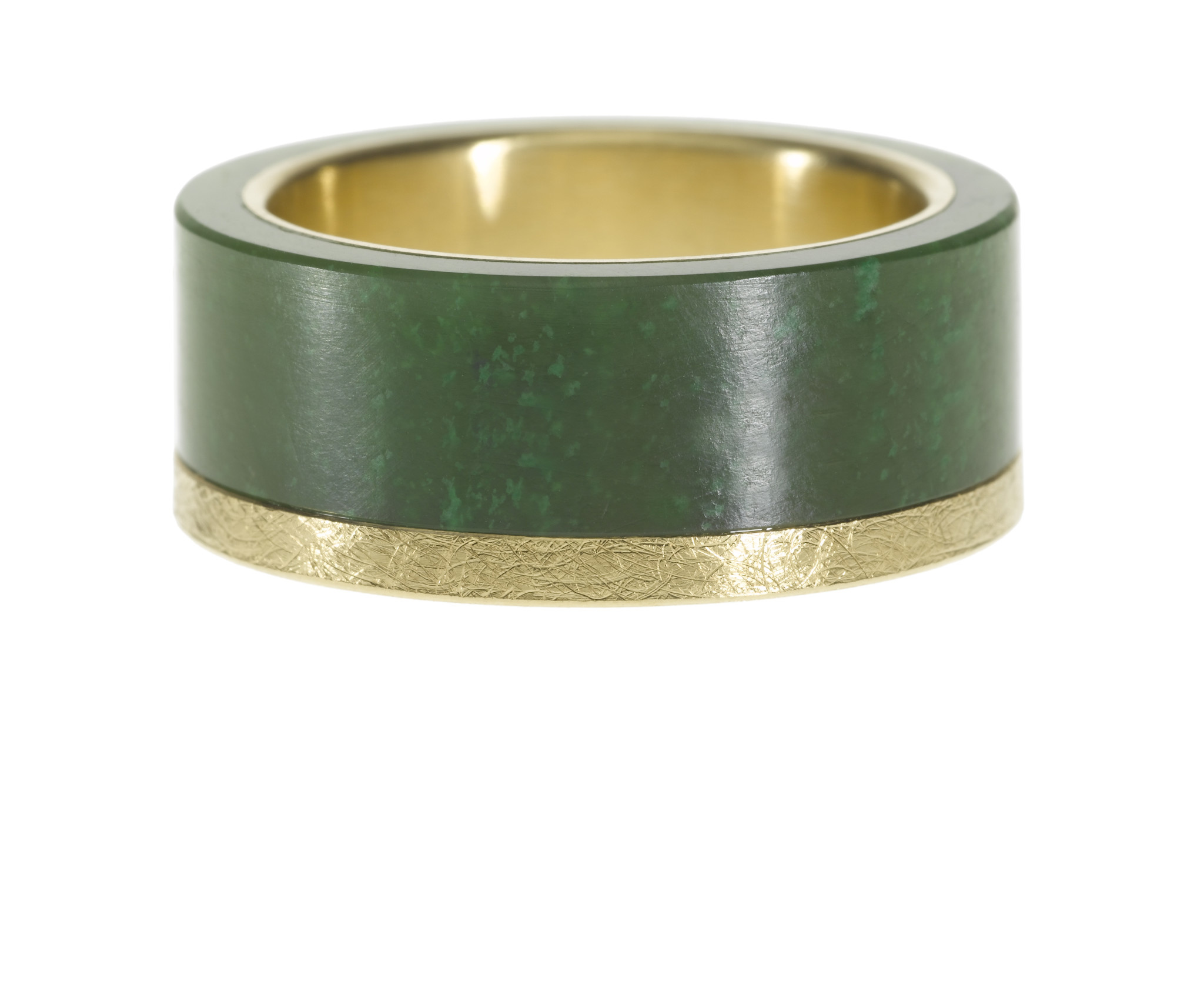 Men s Green Jade and Gold Ring Element 79 Contemporary Jewelry