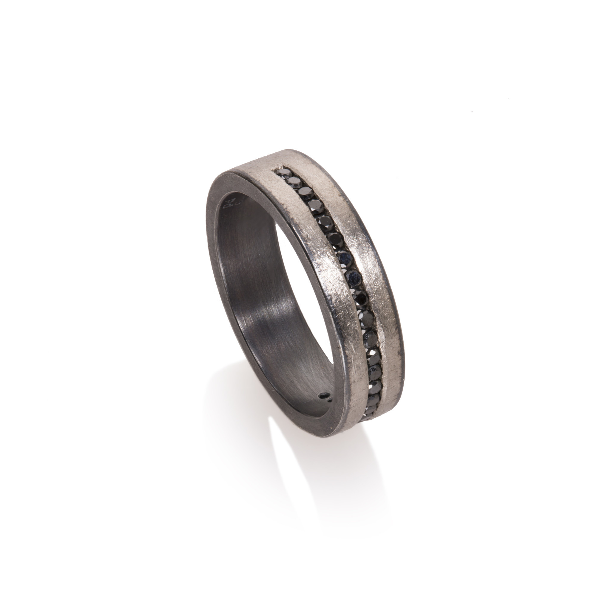 Thin Geo Ring w/Black Diamond, Gold Vermeil | Men's Rings | Miansai