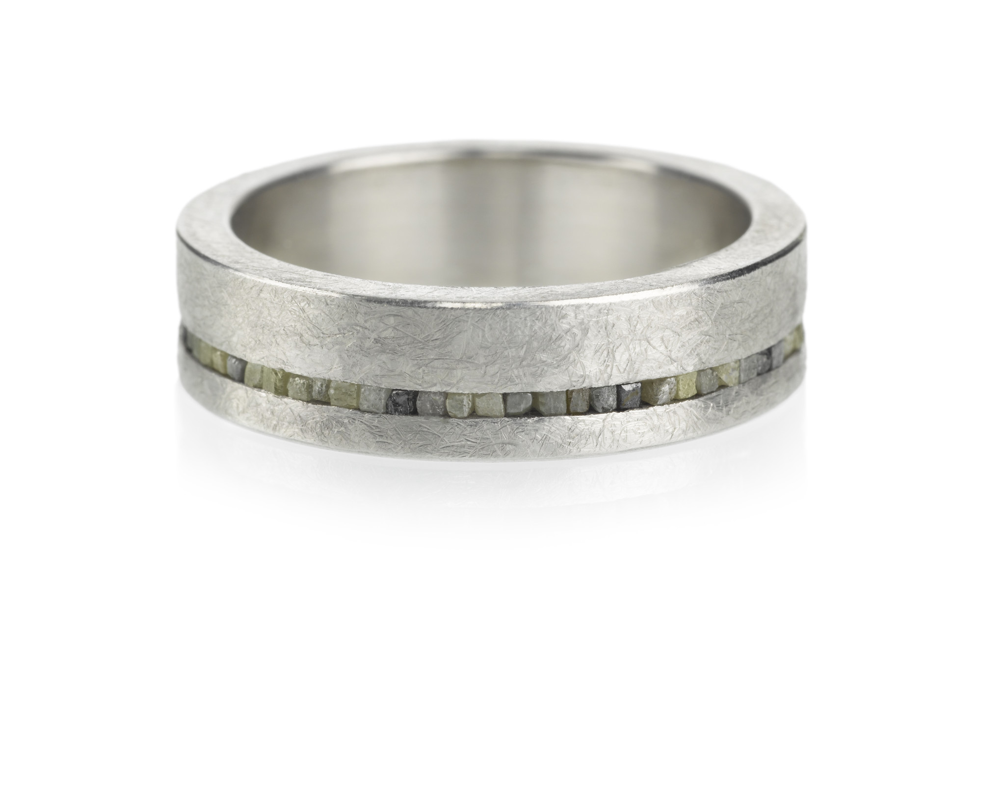 Diamond Rings Palladium Rings 3.5mm Palladium Diamond Eternity Wedding Ring  at Elma Jewellery Mobile Site