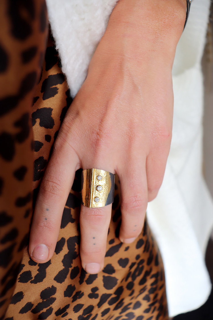 CFJ Fusion Fusion 3-Diamond Shield Ring