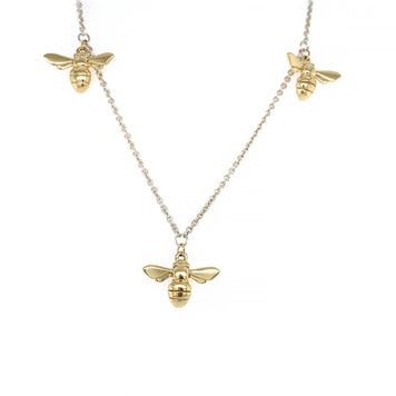 CFJ Bees Floating Bee Necklace 18" Mixed