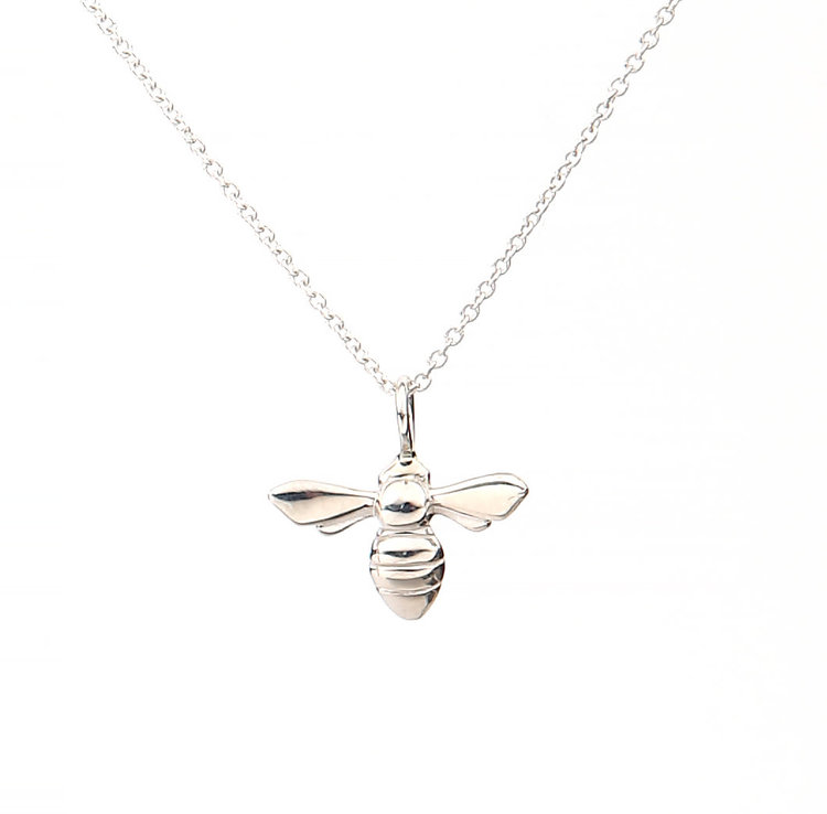 CFJ Bees Tiny Bee Pendant  Silver