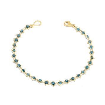 Amali Blue Diamond Full Textile Bracelet