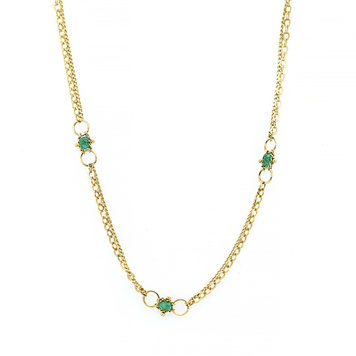 Amali Emerald Whisper Chain Necklace