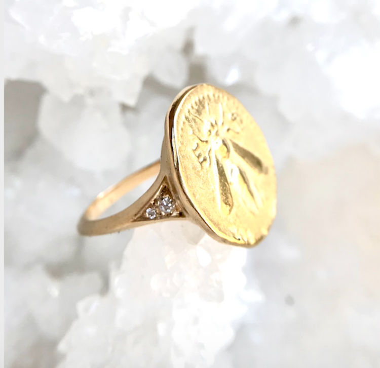 Robin Haley Gold Bee Artifact Ring