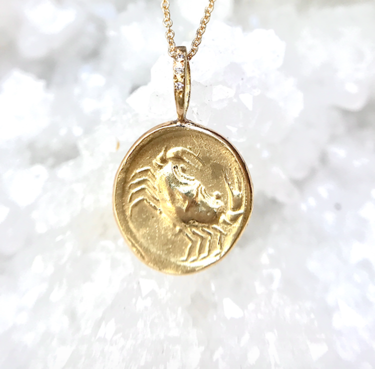 Robin Haley Crab/Cancer Artifact Necklace