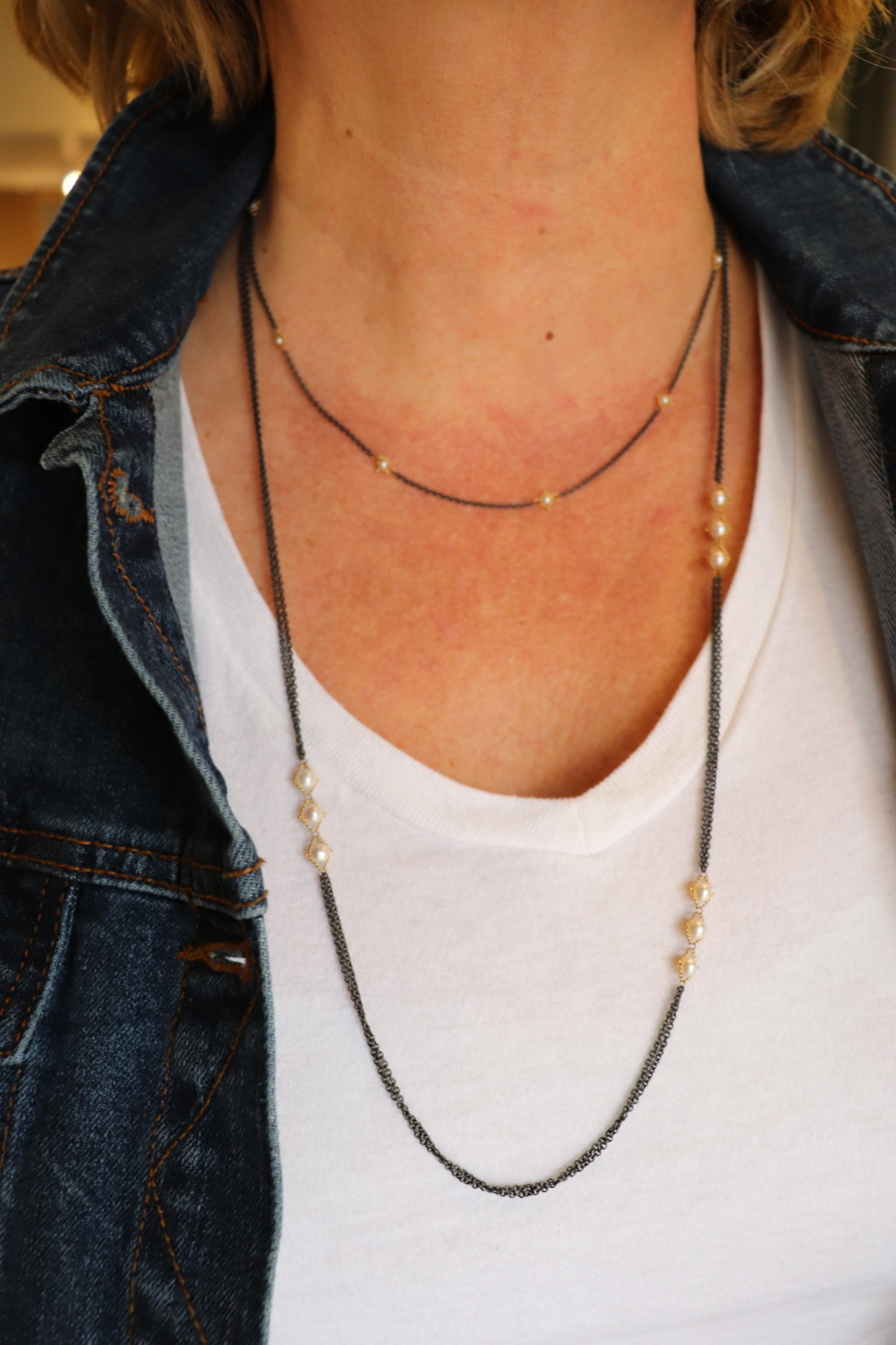 Pearl Triple Station Necklace - Element 