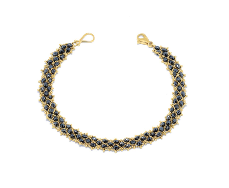 Amali Woven Black Diamond Bracelet
