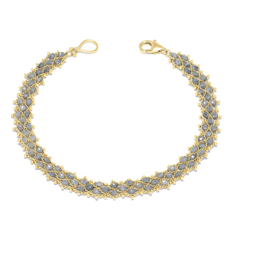 Amali Woven Silver Diamond Bracelet