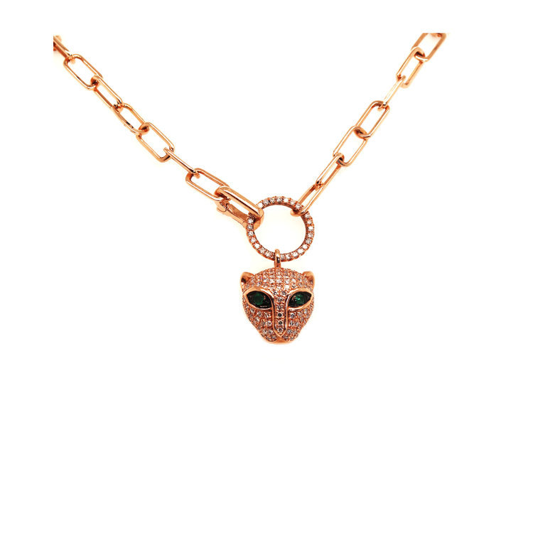 Rose Gold Pave Panther Bracelet